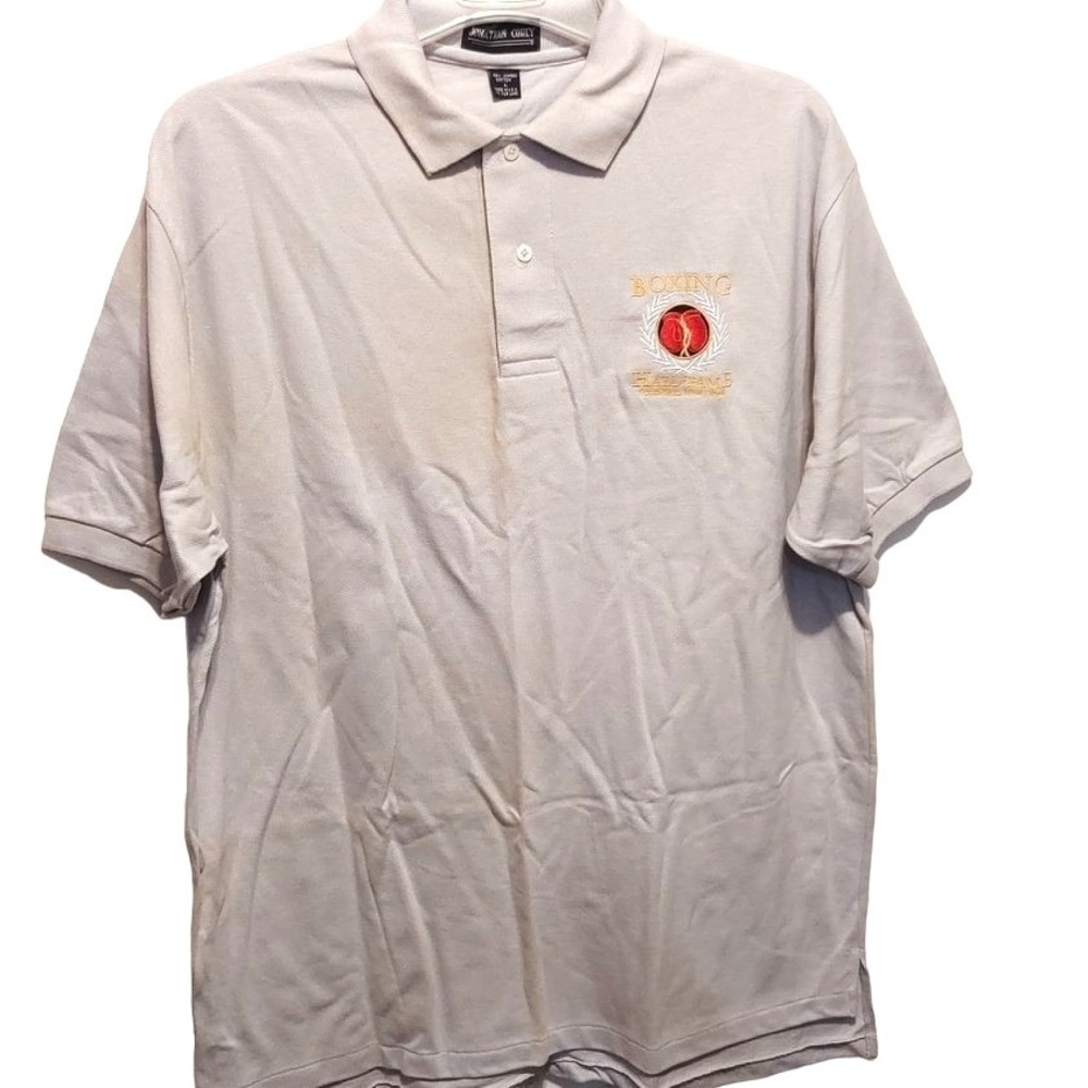 Boxing Hall of Fame Shirt Men's Size Large Grey Polo Vintage Made in‎ USA